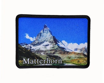 Matterhorn Berg Aufnäher Schweiz Reise Dye Sublimation Bügelbild Applikation