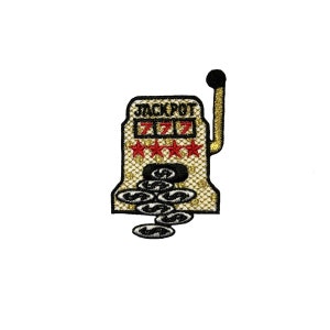 ID 0085 Slot Machine Patch Las Vegas Gambling Win Embroidered Iron On Applique