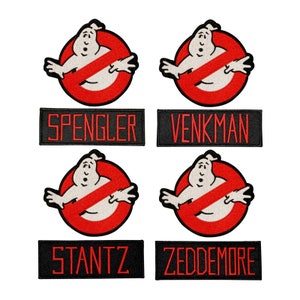 Peut inclure: Quatre patchs brodés noirs et rouges avec le logo des Ghostbusters et les noms "Spengler", "Venkman", "Stantz" et "Zeddemore".
