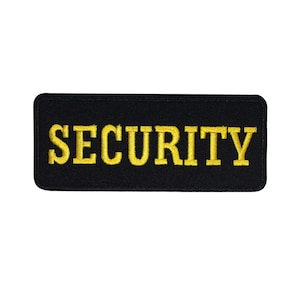 Security Guard Officer Name Tag Patch Protection Embroidered Iron On Applique