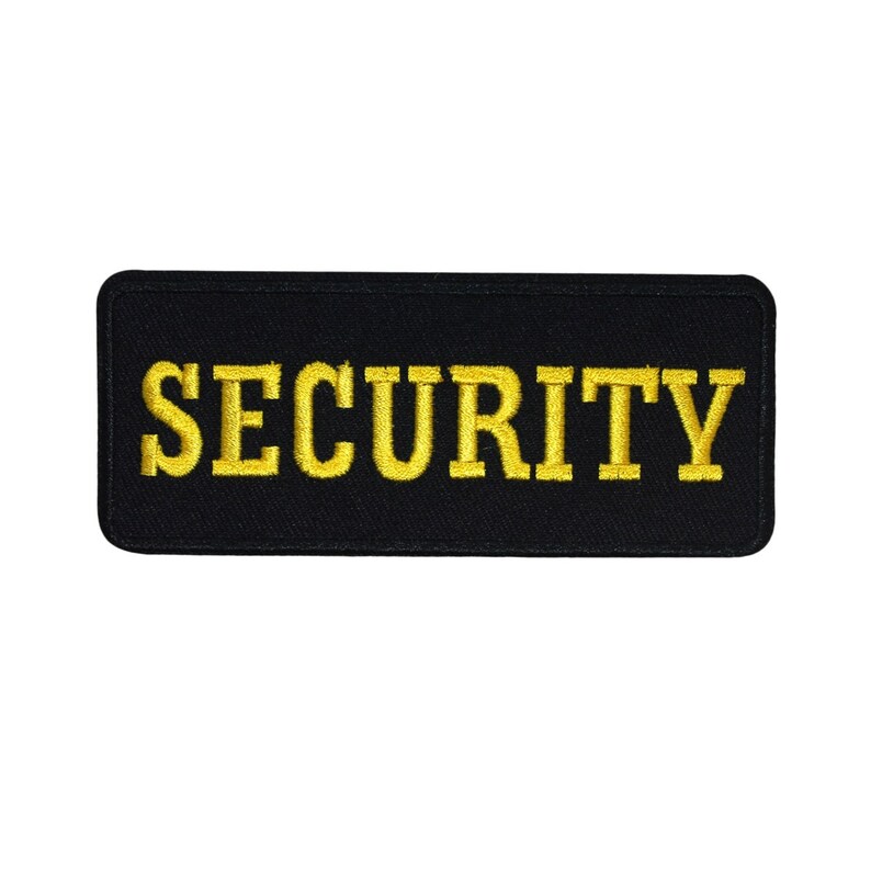 Security Guard Officer Name Tag Patch Protection Embroidered Iron on