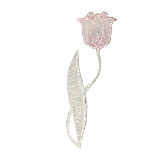 ID 6913 Blooming Tulip Patch Plant Flower Pair Sparkle-thread Iron