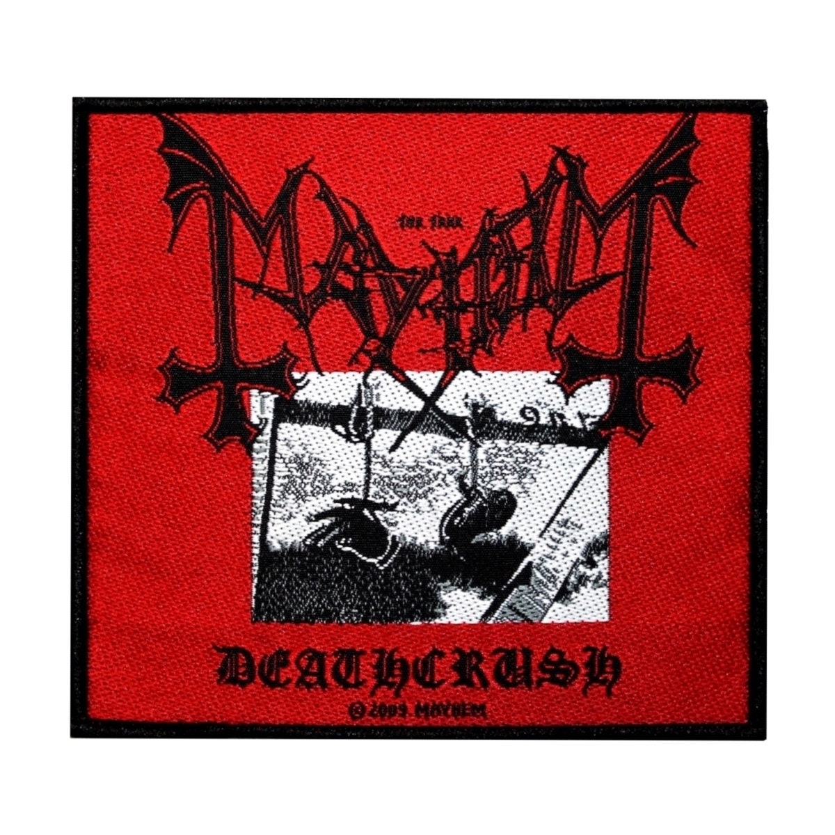 Mayhem Deathcrush Patch Album Art Black Metal Music Band Woven Etsy