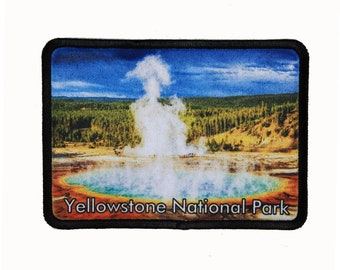 Grand Prismatic Spring Patch Yellowstone Travel Dye Sublimation Iron On Applique