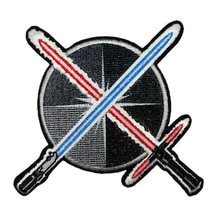 Star Wars Crossed Lightsabers Patch Kylo Rey Sith Jedi Iron On Applique