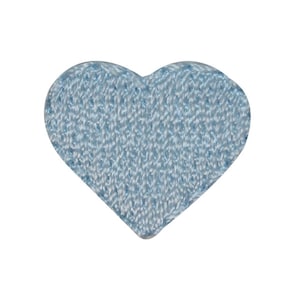 ID 3299E lot of 4 Tiny Blue Heart Patch Love Shape Embroidered Iron On Applique