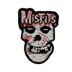 Misfits Dripping Blood Fiend Skull Patch Logo Punk Rock Band Iron On Applique