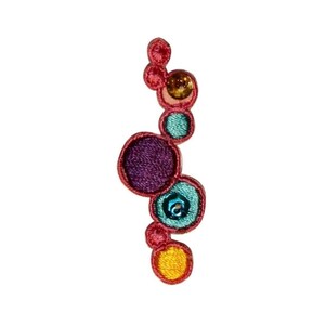 ID 0380 Tropical Bubbles Patch Aquarium Ocean Craft Embroidered Iron On Applique