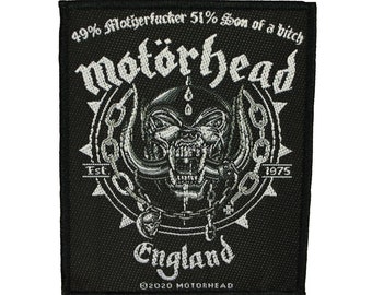Motorhead Ball & Chain Patch Rock Band Woven Sew On Applique