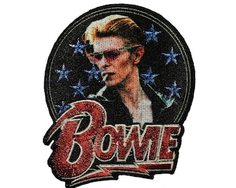 David Bowie Stars Patch Music Artist Actor Glam Rock Band Iron On Applique