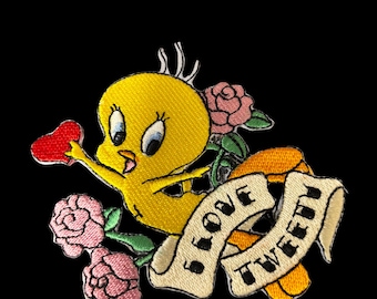 Tweety Bird TV Cartoon Embroidered Iron On Applique Patch