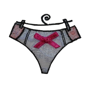 ID 7863 Lingerie Bottom On Hanger Patch Shop Fashion Embroidered IronOn Applique