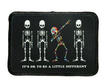 It's OK To Be A Little Different Patch Autism Dye Sublimation Iron On Applique