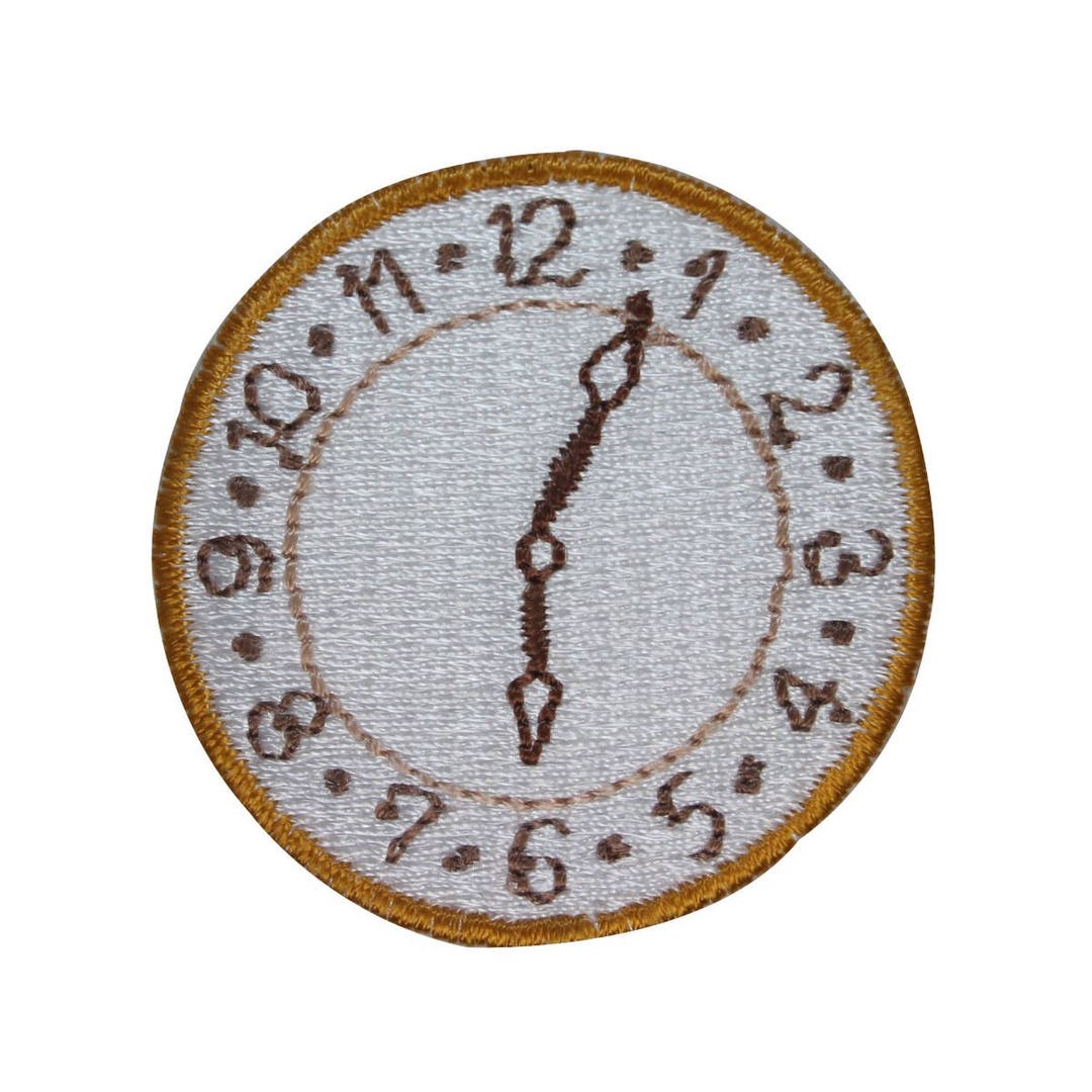 ID 3083 Clock Face Patch Time Watch Tower Steam Embroidered Iron on ...