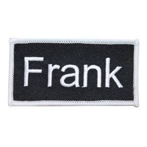 Frank Name Tag Patch Uniform/Work Shirt Badge Embroidered Iron On Applique