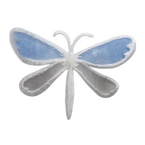 ID 8689 Blue Wing Dragonfly Patch Garden Insect Bug Embroidered Iron On Applique