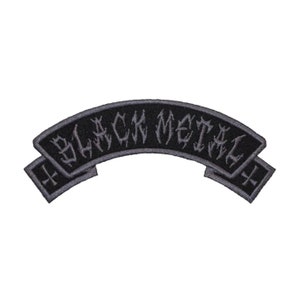 Black Metal Arch Patch Kreepsville 666 Namensschild Gesticktes Aufbügeln Applikation