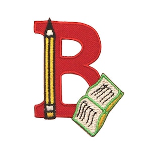 L'ID 0996 B est pour l'écusson de livre, lecture scolaire, apprentissage de la lecture, fer brodé sur appliqué