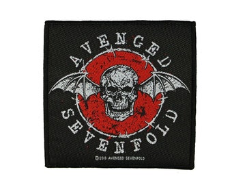 Avenged Sevenfold Distressed Skull Patch Rock Heavy Metal Woven Sew On Applique