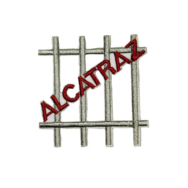 ID 1400 Alcatraz Jail Bars Patch Prison Gate Craft Embroidered Iron On Applique