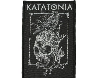 Katatonia Crow Skull Patch Swedish Rock Metal Music Band Woven Sew On Applique