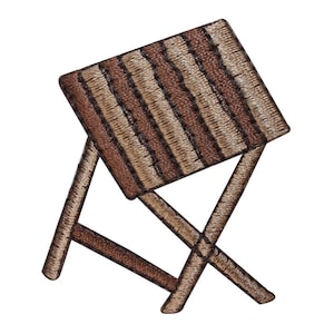 ID 1794A Side Table Patch Beach Vacation Craft Embroidered Iron On Applique