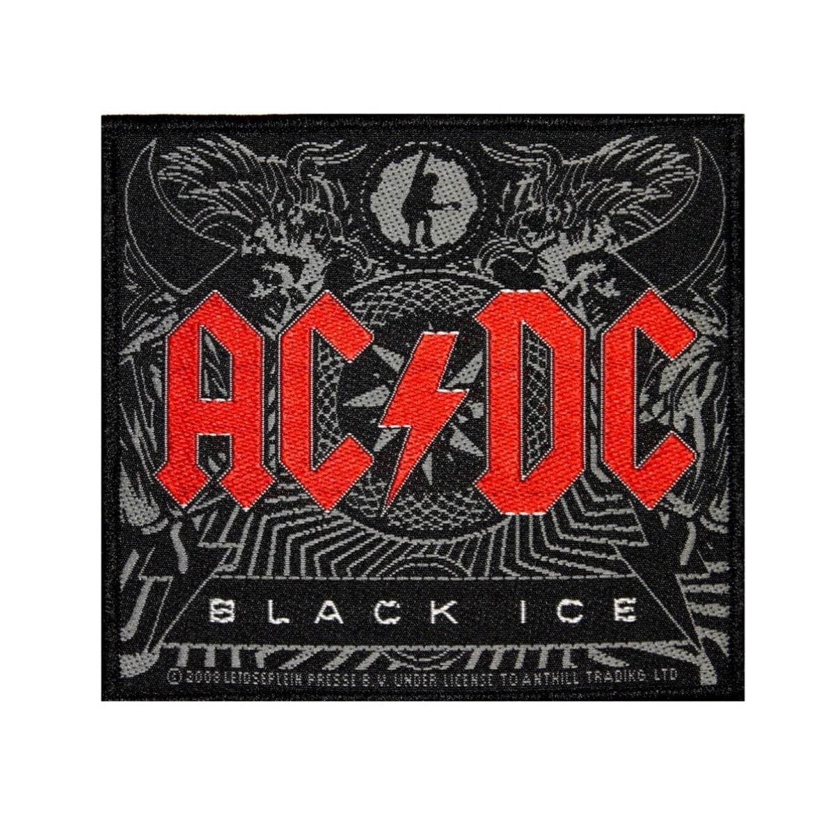 AC/DC Black Ice Music Rock Band Parche bordado para planchar (13.2 x 13.6  pulgadas)