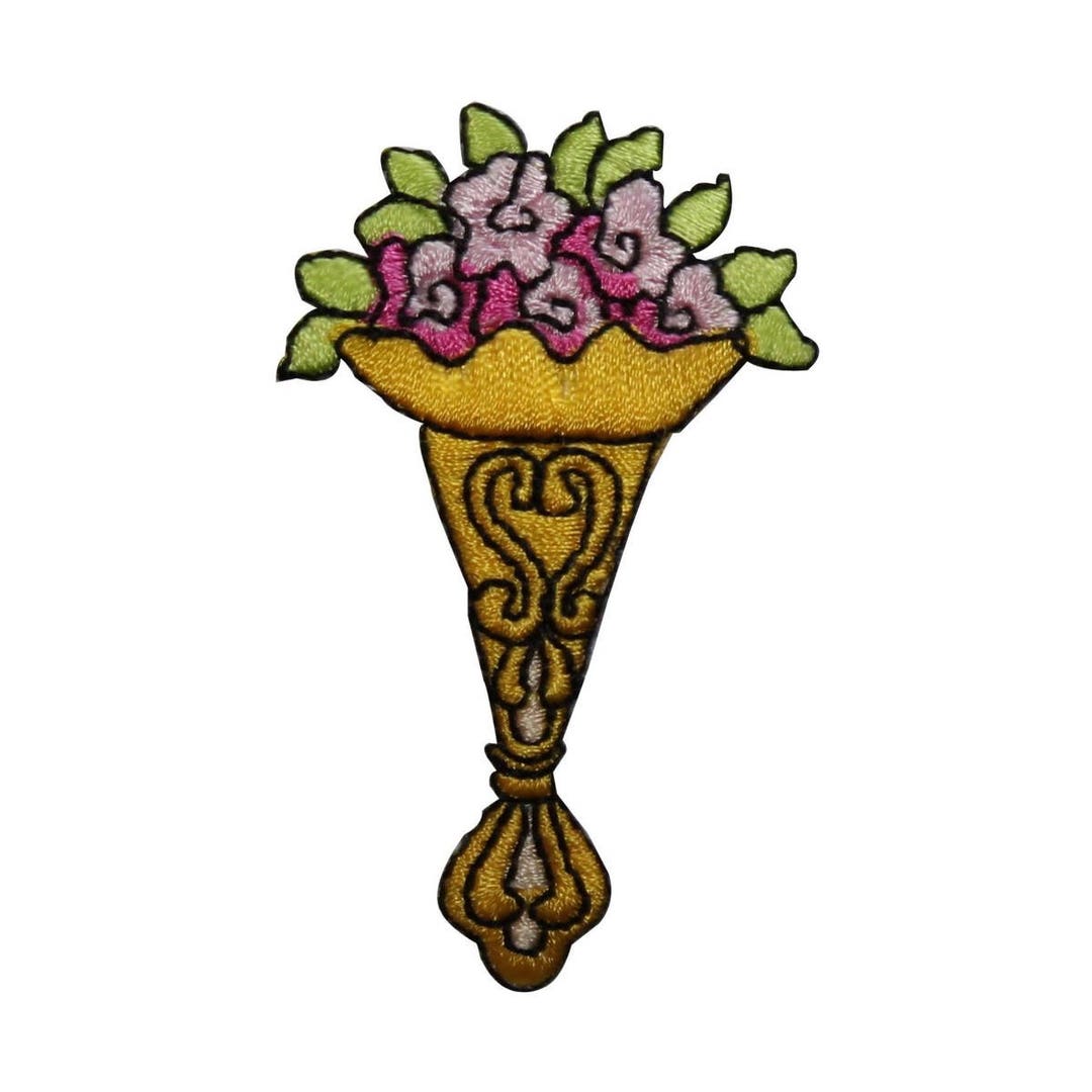 ID 7067 Yellow Bouquet Patch Flower Gift Decoration Embroidered ID 7067 Yellow Bouquet Patch Flower Gift Decoration Embroidered