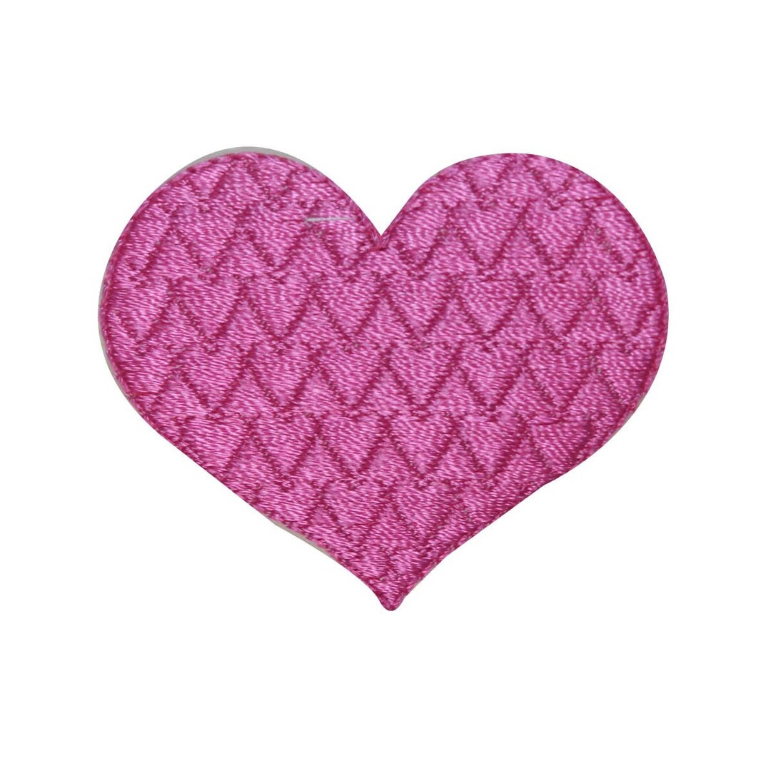 ID 3267A Écusson texturé coeur Saint Valentin amour brodé fer sur ...