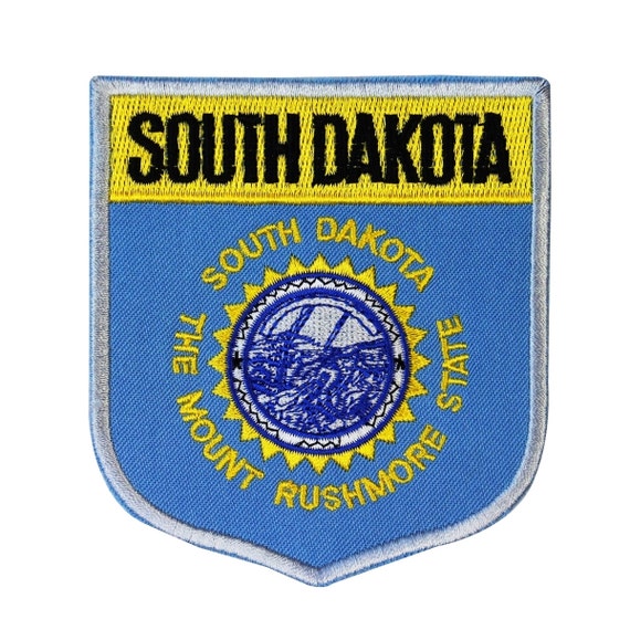South Dakota The Mount Rushmore State Flag Souvenir Sew On Shield Emblem Travel Patch