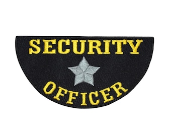 Security Officer Name Tag Patch Private Guard Badge Embroidered Iron On Applique