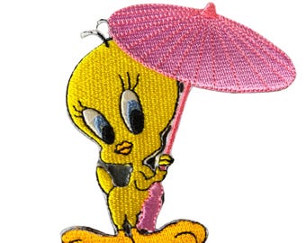 Tweety Bird TV Cartoon Embroidered Iron On Applique Patch