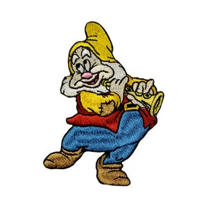 Happy Dwarf Patch Disney Fan Snow White Cartoon Craft Apparel Iron On Applique