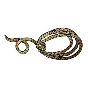 ID 2660 Gold Rope Patch Nautical Boat Ship Marine Embroidered Iron On Applique
