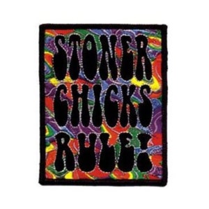 Insigne de règle Stoner Chicks, écusson hippie haute pour filles, fer brodé sur appliqué