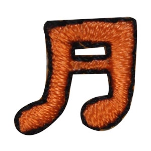 ID 3196 Lot of 3 Double Sixteenth Note Patch Music Embroidered Iron On Applique
