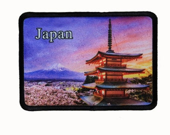 Japan Tokyo Aufnäher Sensō-ji Cherry Blossom Travel Dye Sublimation Bügelbild Applikation