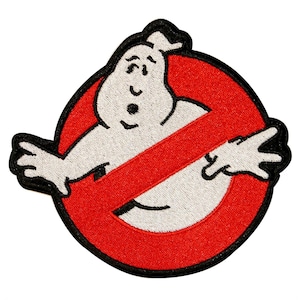 Larger Ghostbusters No Ghost Patch Sign Movie Logo Embroidered Iron On Applique