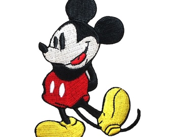 Retro Mickey Mouse Patch Classic Disney Fan Cartoon Character Iron-On Applique