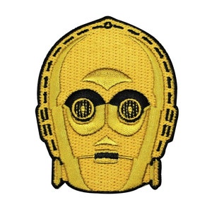 Disney Star Wars C3PO Head Patch Droid Officially Licensed Iron On Applique