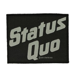 Toppa con logo Status Quo, motivo Boogie Rock inglese, tessuta e cucita