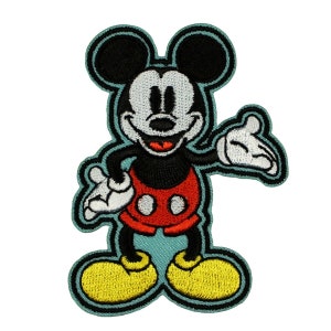 Disney Mickey Mouse Welcome Patch Classic Cartoon Embroidered Iron On Applique