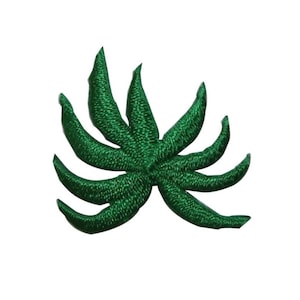 ID 7238 Green Jungle Bush Patch Garden Shrub Plant Embroidered Iron On Applique