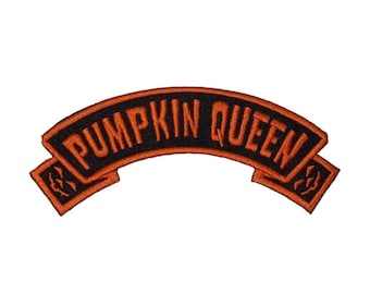 Pumpkin Queen Arch Patch Kreepsville 666 Name Tag Embroidered Iron On Applique