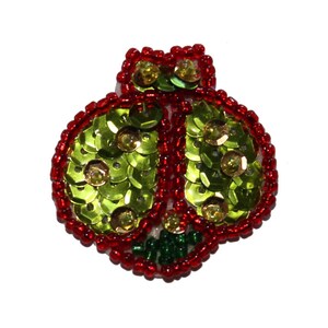 ID 3596, patch de scarabée pailleté, insecte de jardin, fer sur appliqué