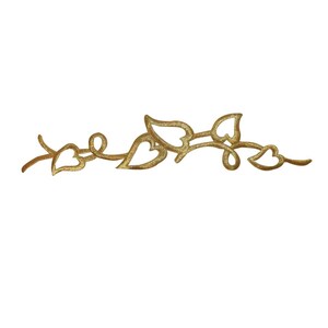 May include: Gold-colored decorative vine with leaves, perfect for adding a touch of elegance to crafts, cards, and scrapbooking.