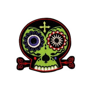 Chico Von Spoon Sugar Mama Patch Skull Voo Doo Death Embroidered Iron On Applique