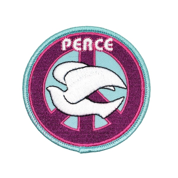 Fliegende Taube Frieden Symbol Patch Pazifismus & Gewaltlosigkeit weiß Applikation