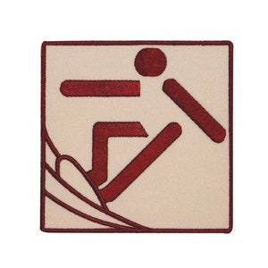 Surfer Sign Patch Surfing Surfboard Ocean Waves Embroidered Iron On Applique