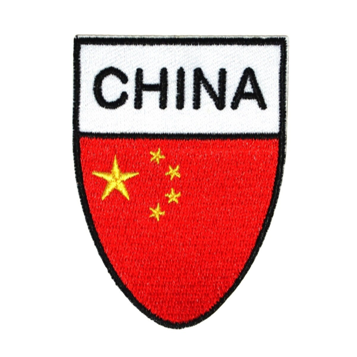 China National Flag Shield Patch Country Team Badge Etsy UK